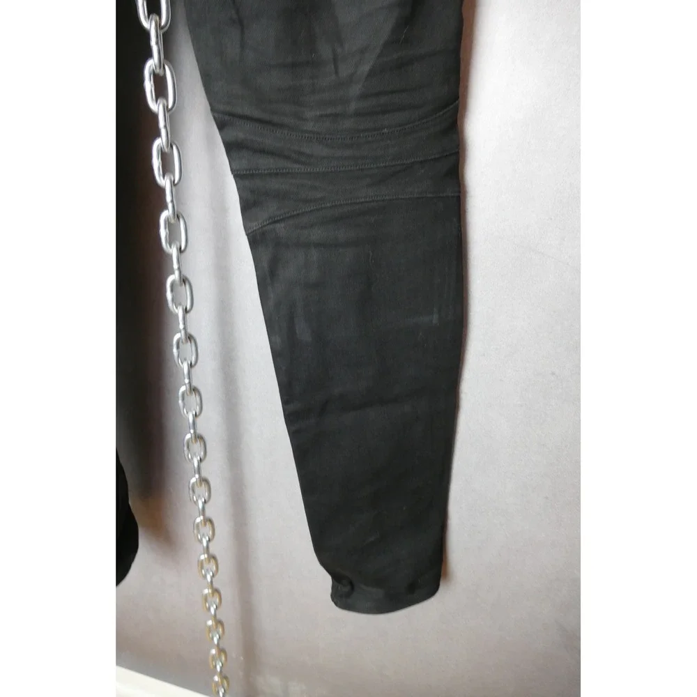 Hudson Blinder Biker Moto Jean Black Slim Fit Jeans 36x34 Moto Style Denim Pants